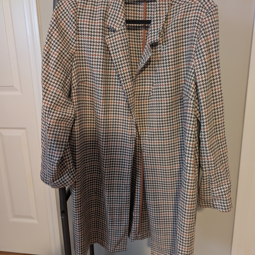 2 For $10 J Jill Women's Houndstooth Coat Large Petite